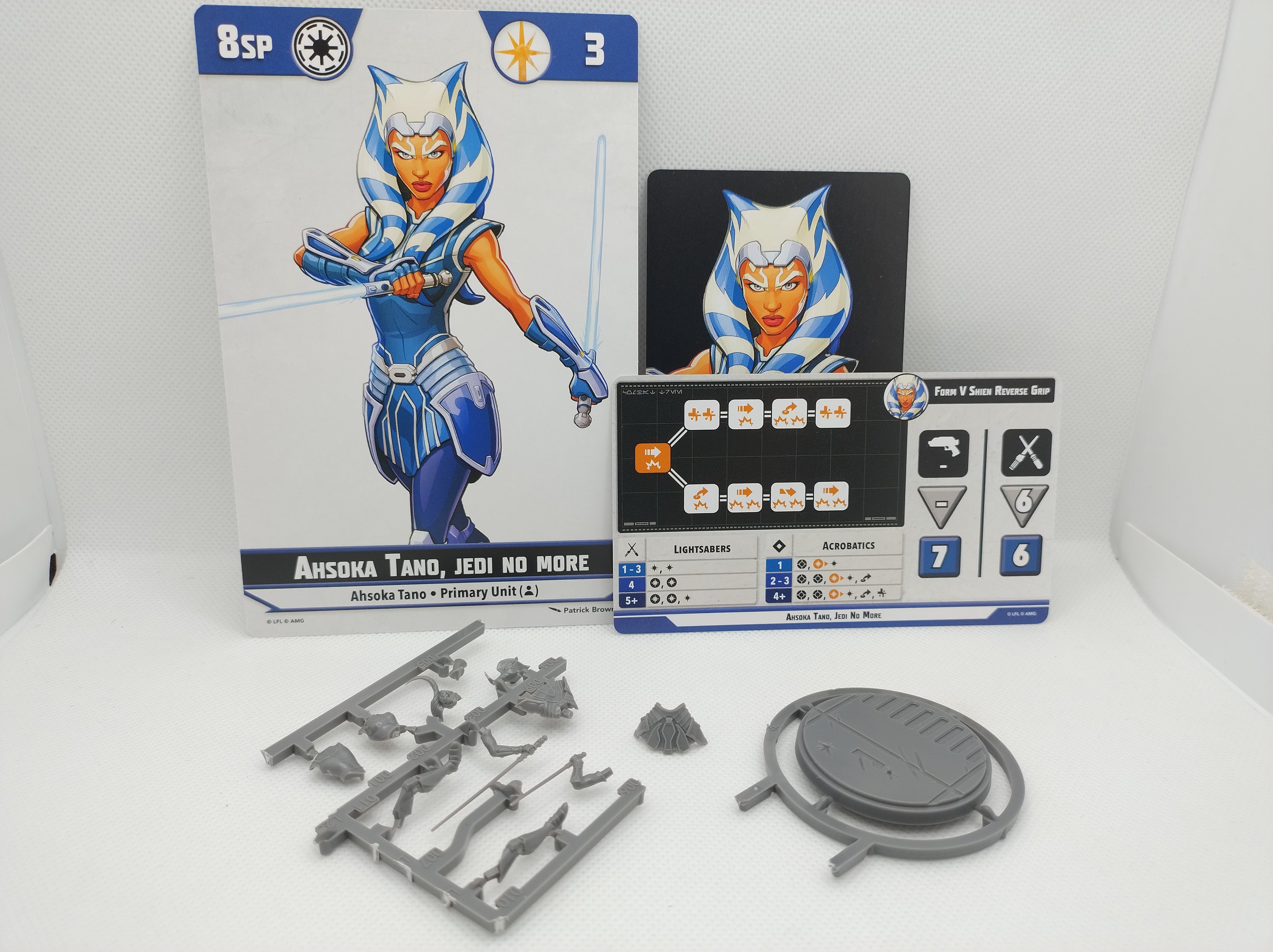 Ahsoka Tano Jedi No More on sprue with cards for Star Wars Shatterpoint