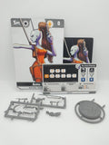 Aurra Sing on sprue with unit cards for Star Wars Shatterpoint