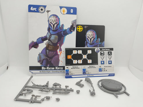 Bo-Katan Kryze on sprue with cards for Star Wars Shatterpoint