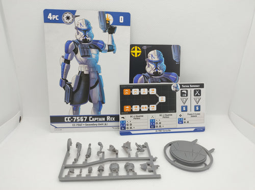 Captain Rex CC-7567  on sprue with cards for Star Wars Shatterpoint