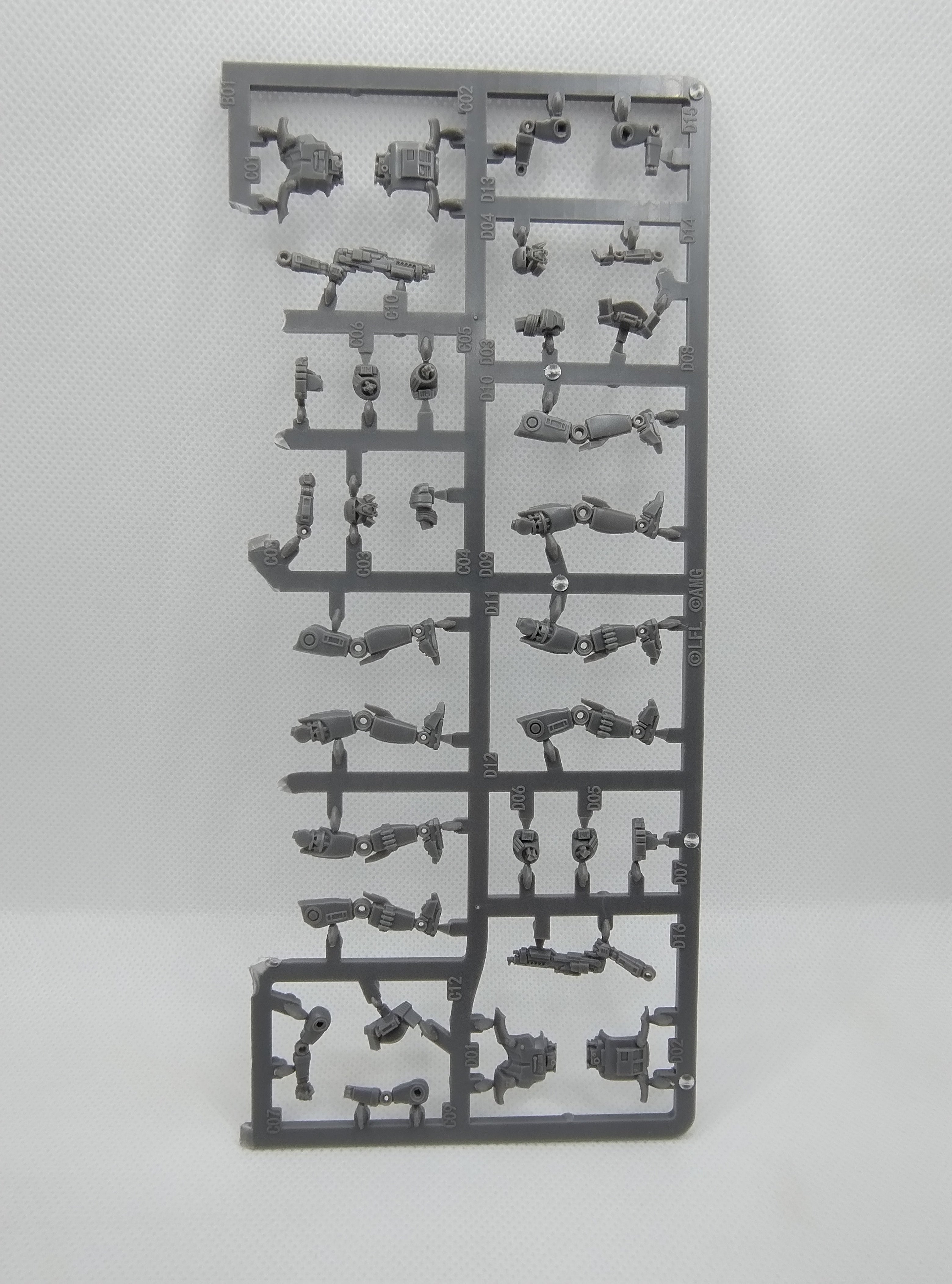 Dark Troopers on sprue with cards for Star Wars Shatterpoint