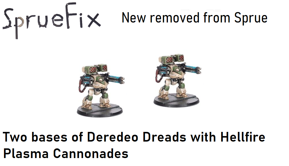 Two Deredeo Dreadnoughts with Hellfire Plasma Cannonade for legions imperialis new on sprue