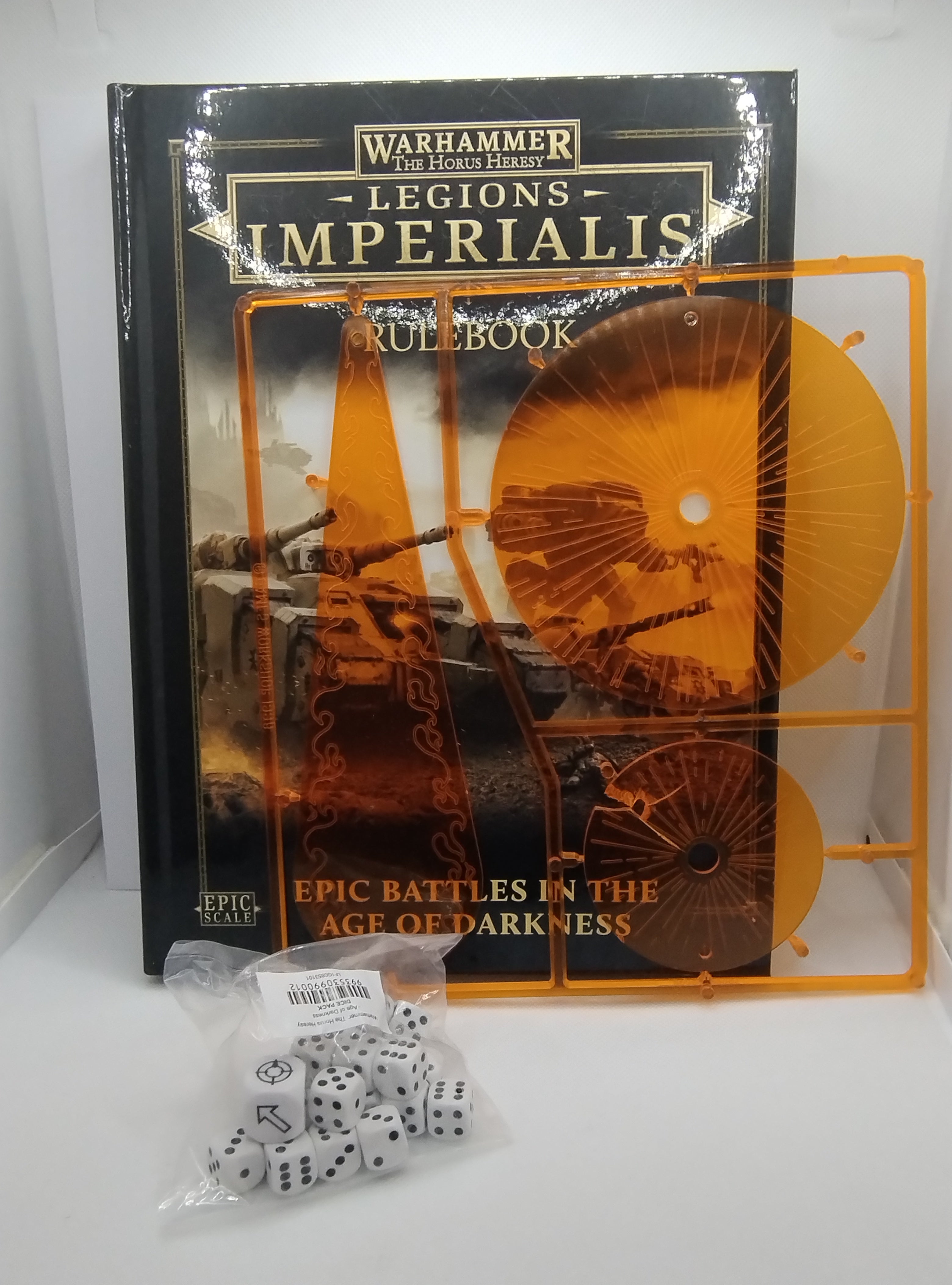 Rules for Legions Imperialis, includes templates, tokens and dice