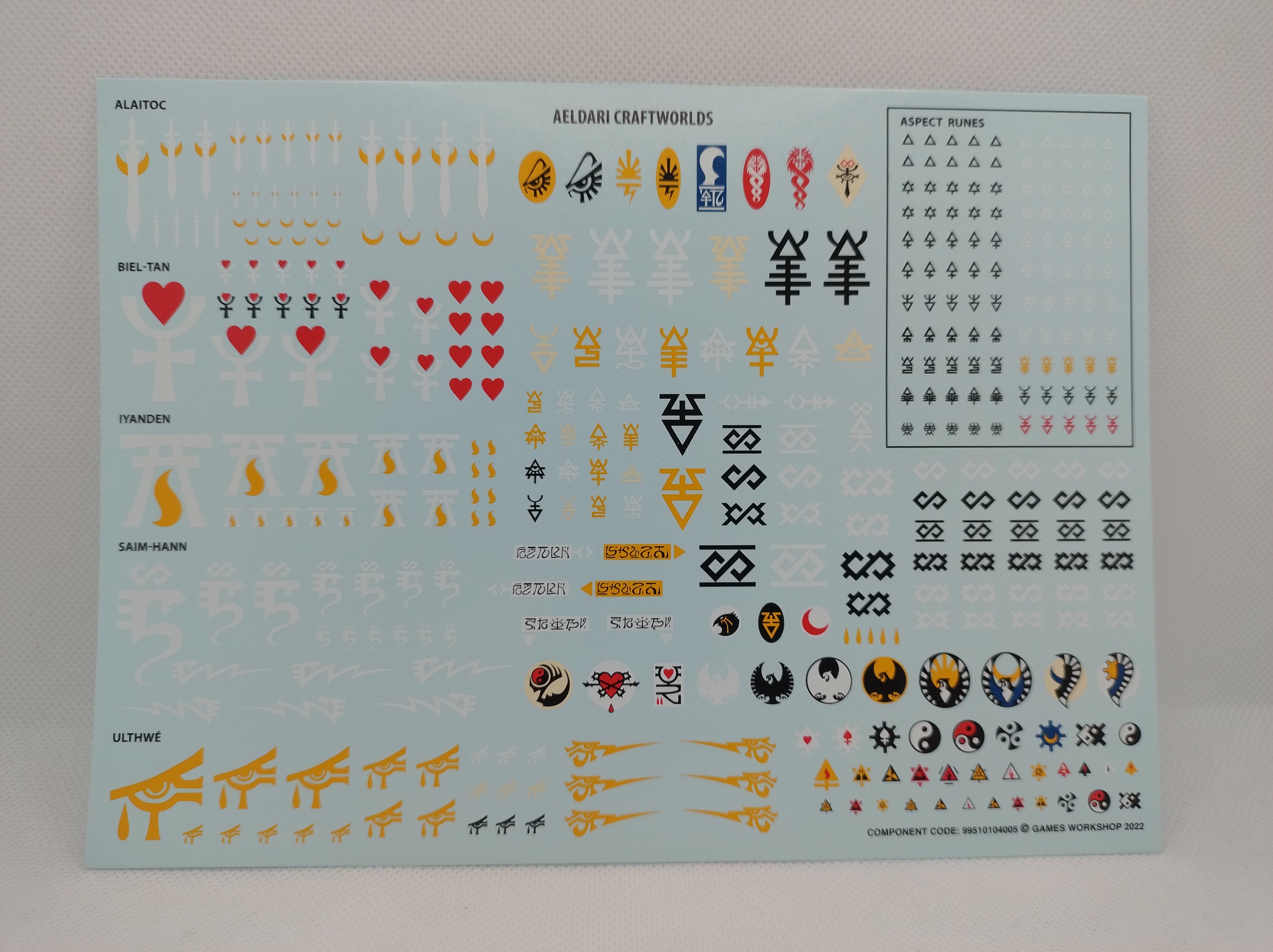 Transfers for 40k: Aeldari Craftworlds Transfer sheet 2022