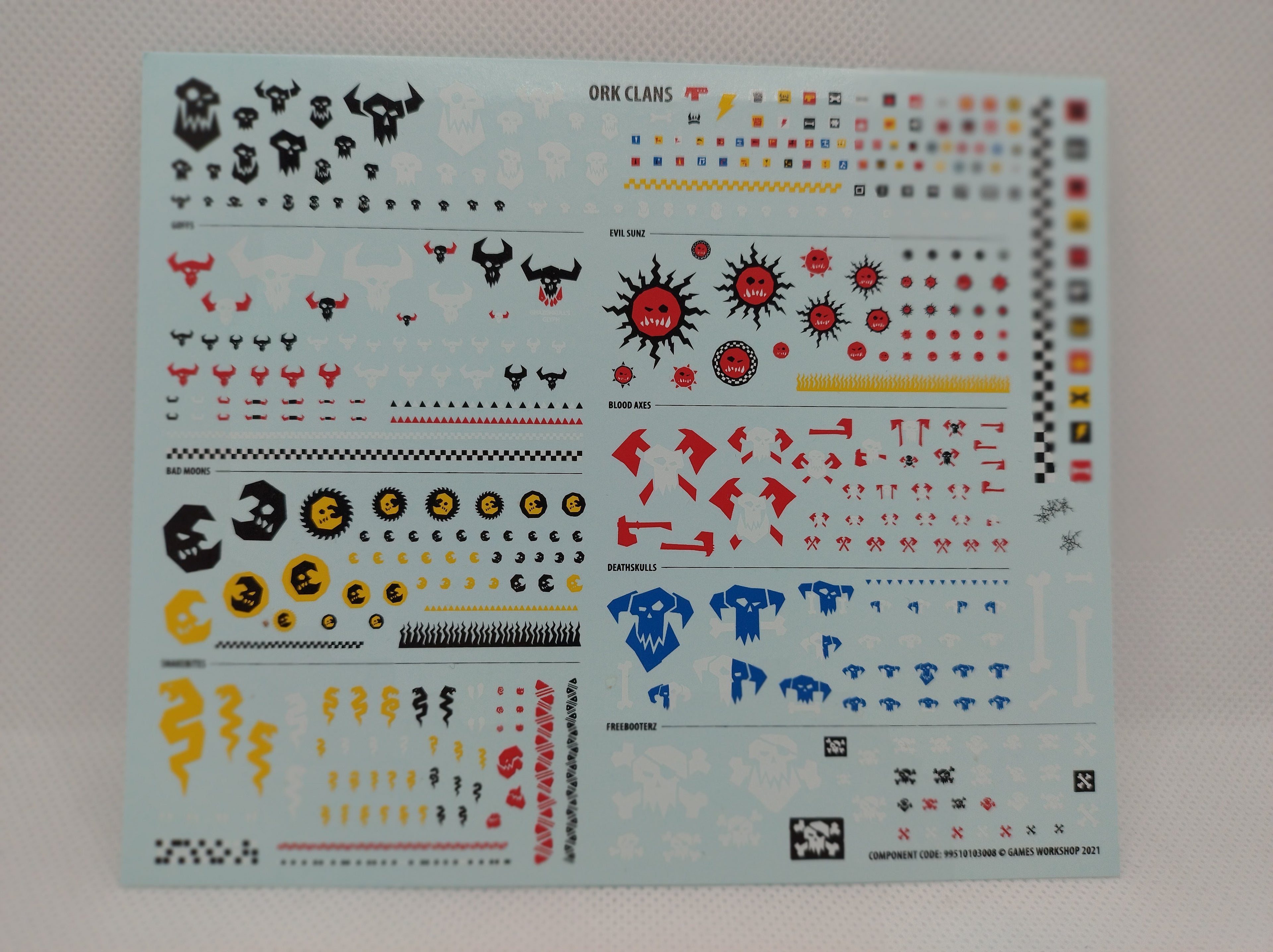 Transfers for 40k: Ork Clans Transfer sheet 2021