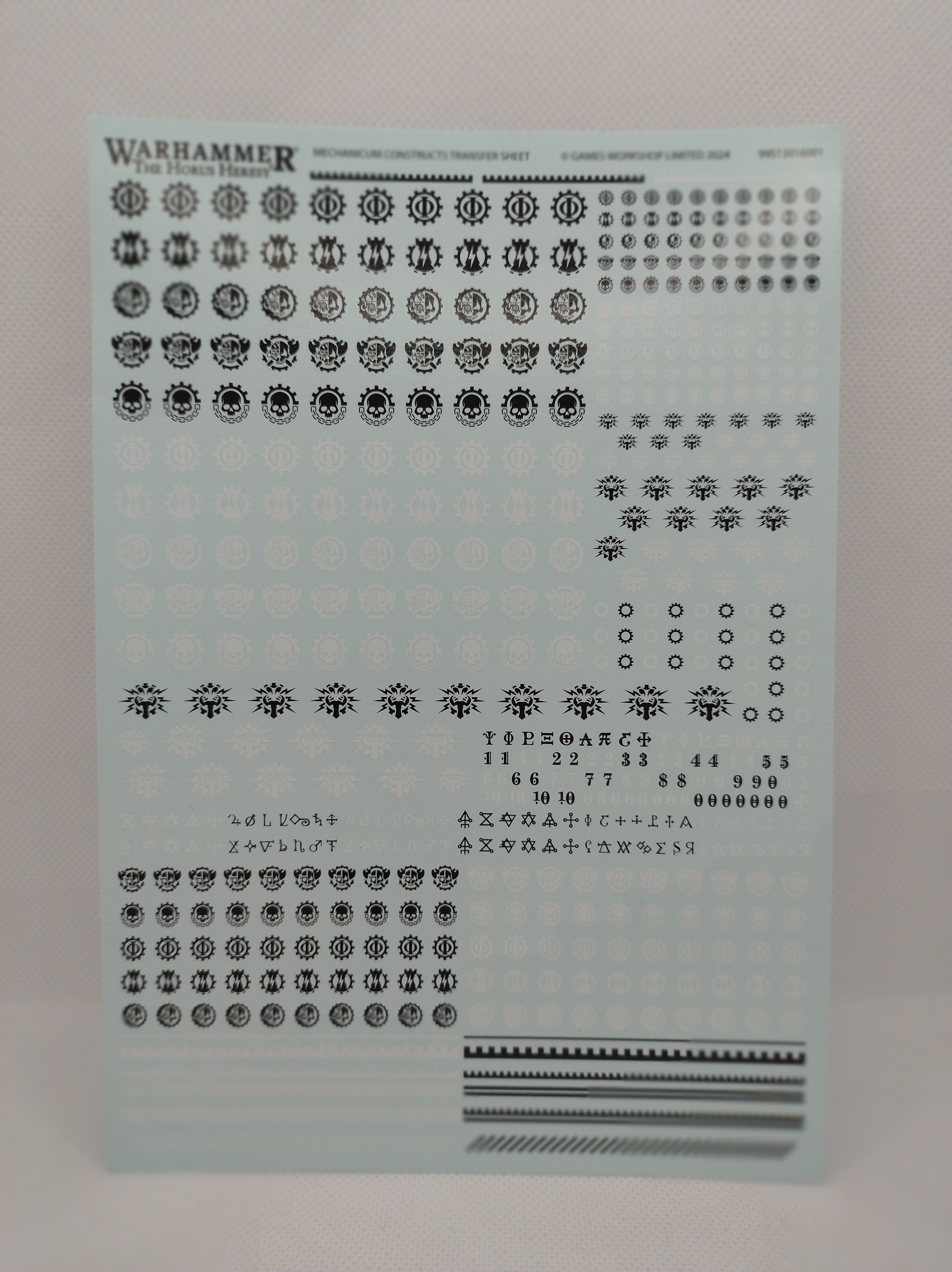 Transfers for 30k: Mechanicum Transfer sheet 2024