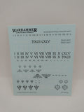Transfers for 30k: Solar Auxilia Vehicle Transfer sheet 2023