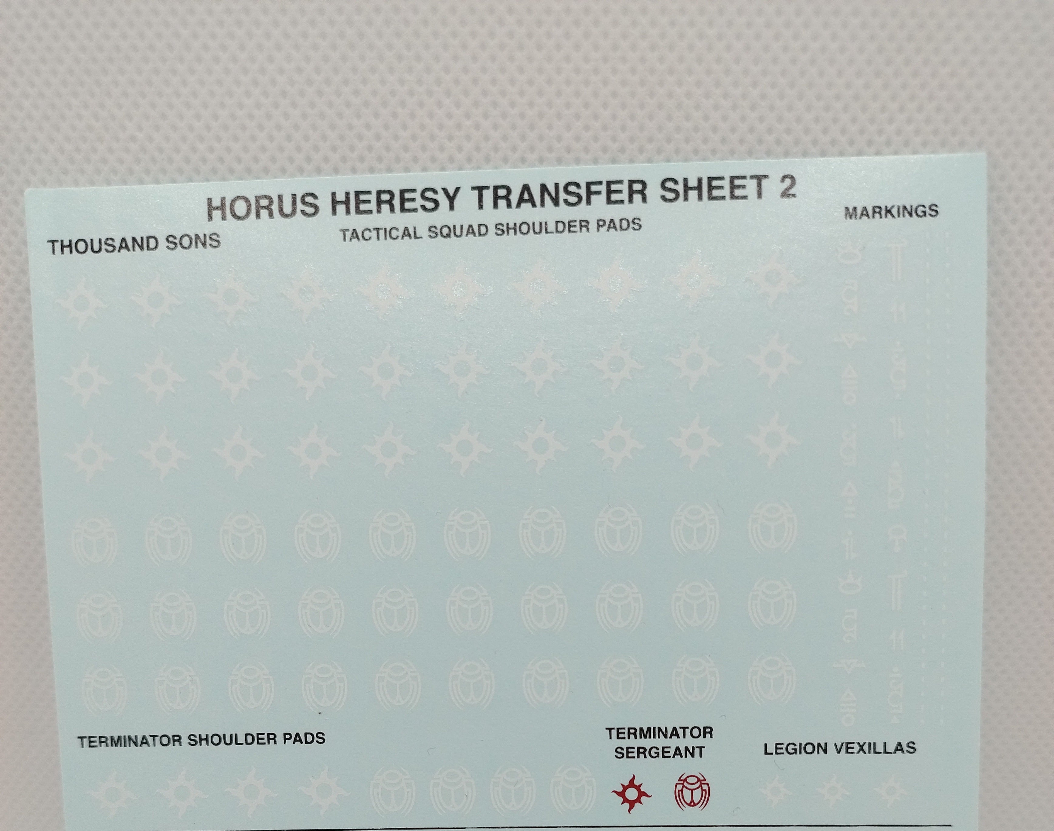 Transfers for 30k: Thousand Sons Tactical Squad Transfer sheet 2016
