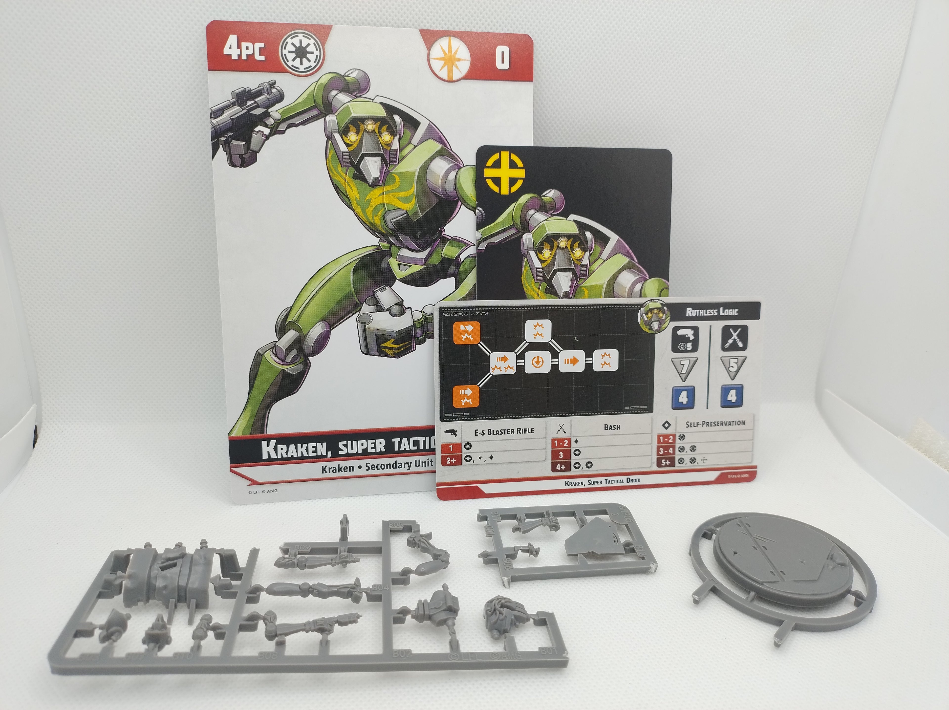 Kraken on sprue with cards for Star Wars Shatterpoint
