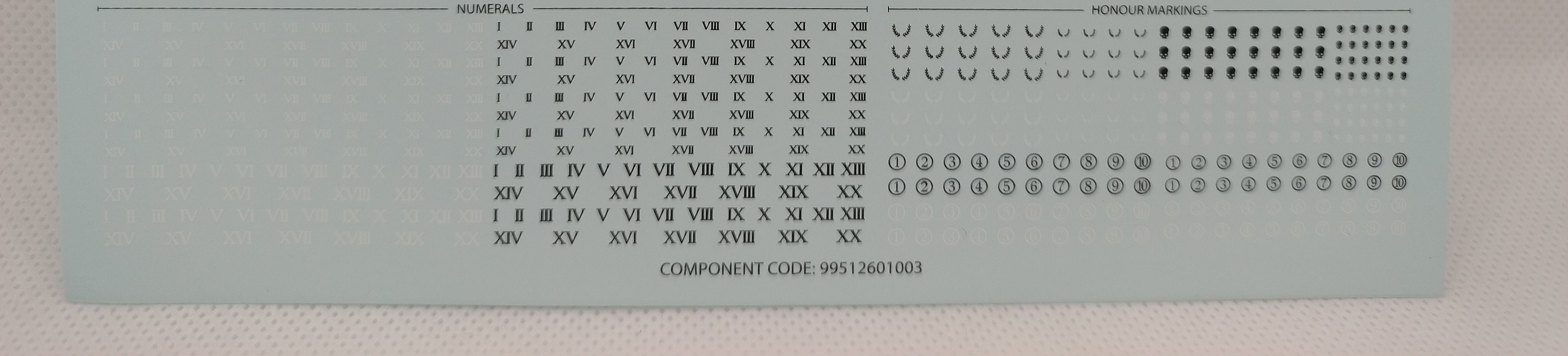 Legions Imperialis Transfers: Numerals and Honor Markings vehichle transfers