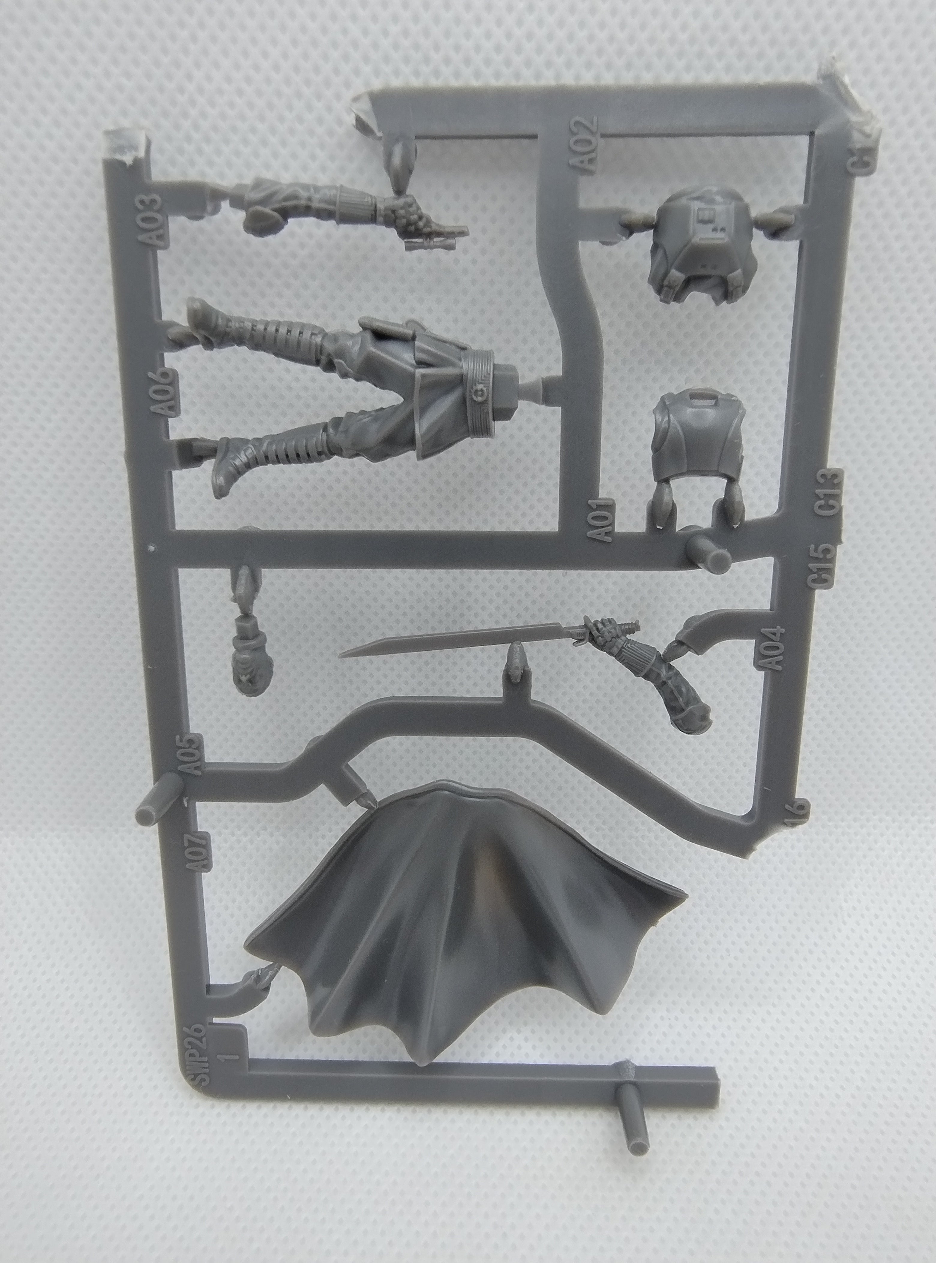 Moff Gideon on sprue with cards for Star Wars Shatterpoint