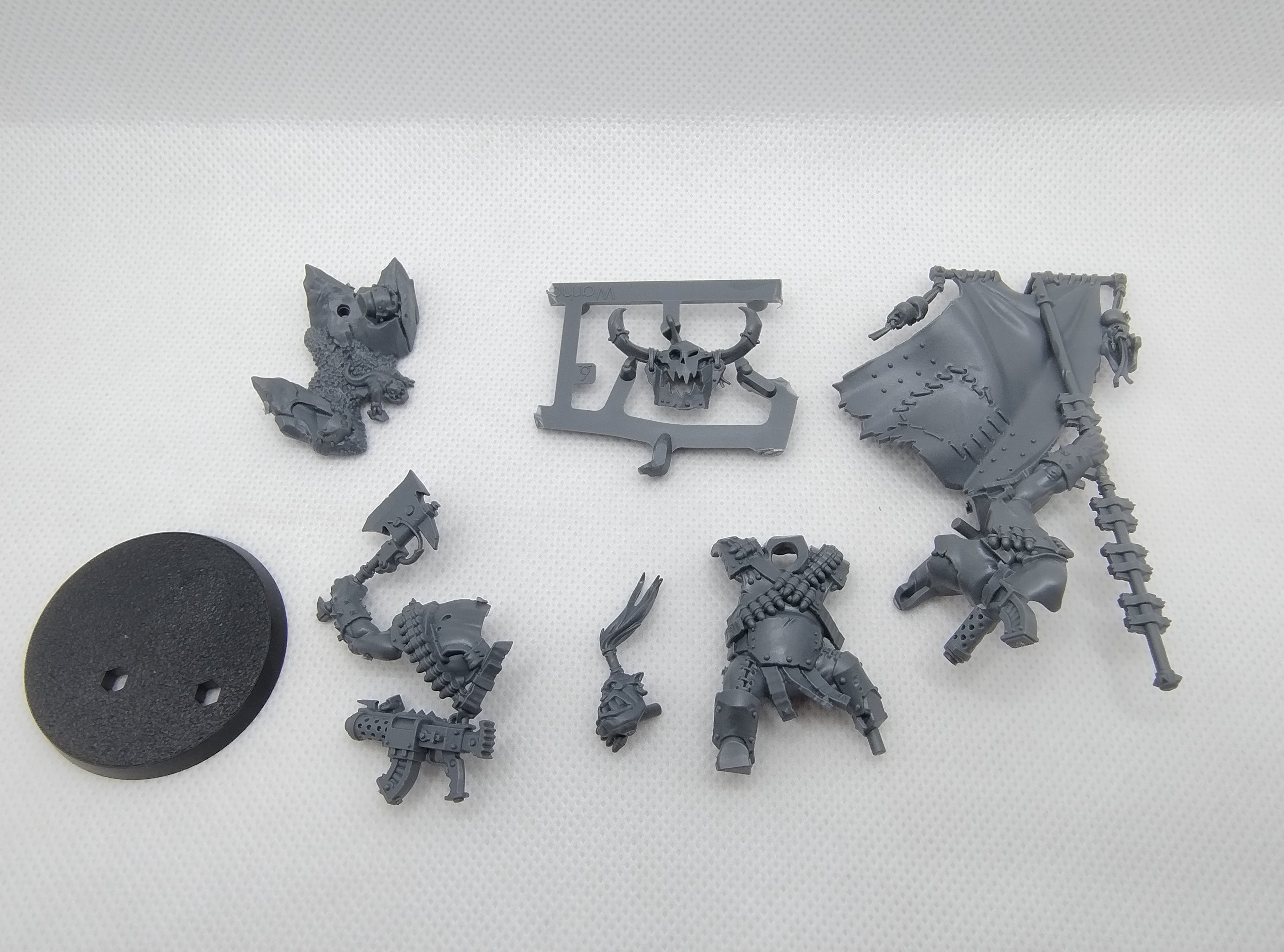 Ork Bannernob from the Warhammer Armageddon set
