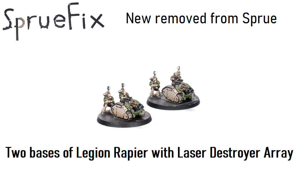 Two Rapier withLaser Destroyer Array for legions imperialis new on sprue
