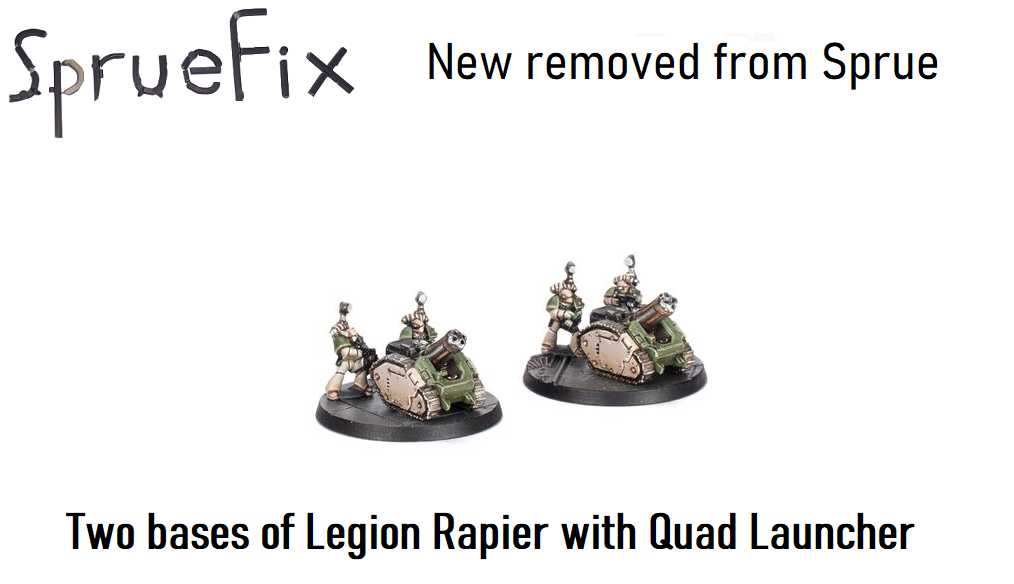 Two Rapier with Quad Launchers for legions imperialis new on sprue