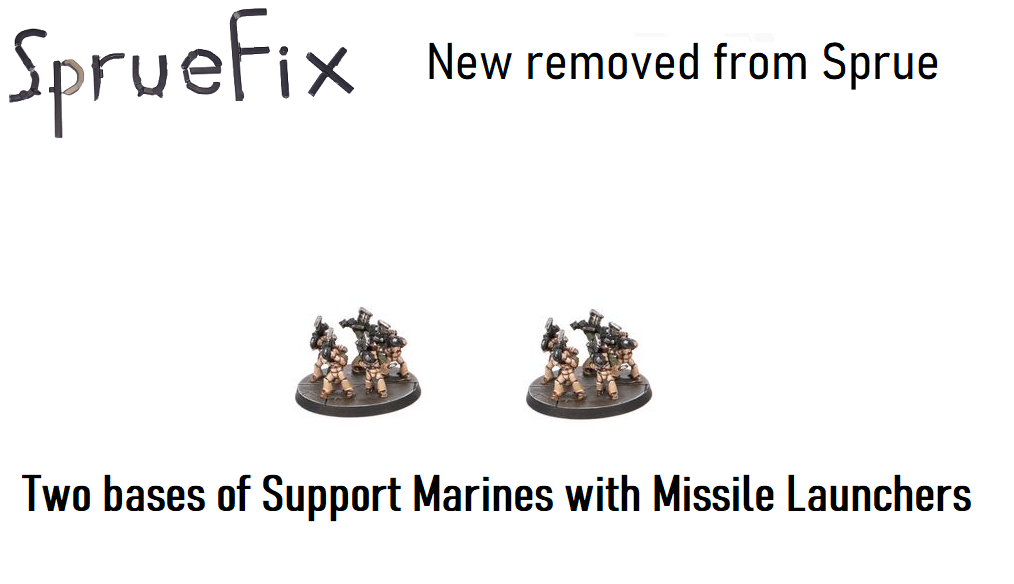 Two bases of support marines with Missile launchers for legions imperialis new on sprue