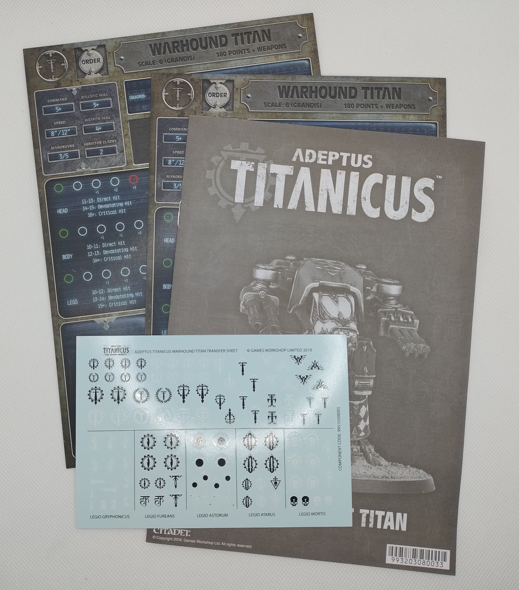 Two warhound titans new on sprue for legions imperialis or Adeptus Titanicus